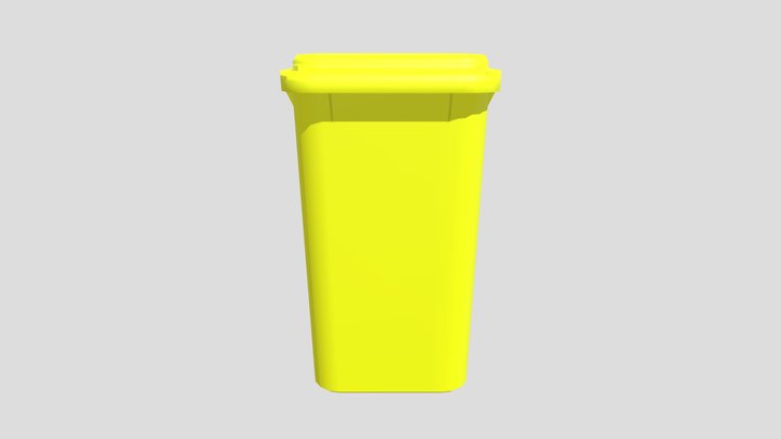 Yellow Trash Bin
