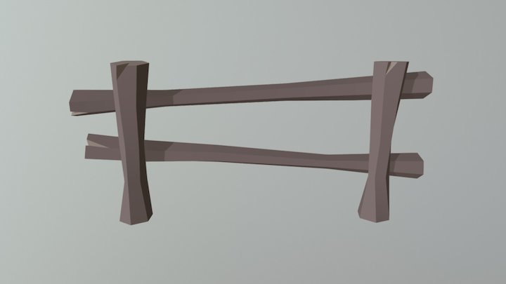 Wooden Fence 3D Model