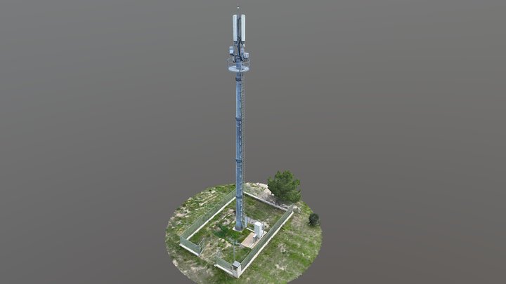 Cell Tower with Antennas and its Compound #2 3D Model