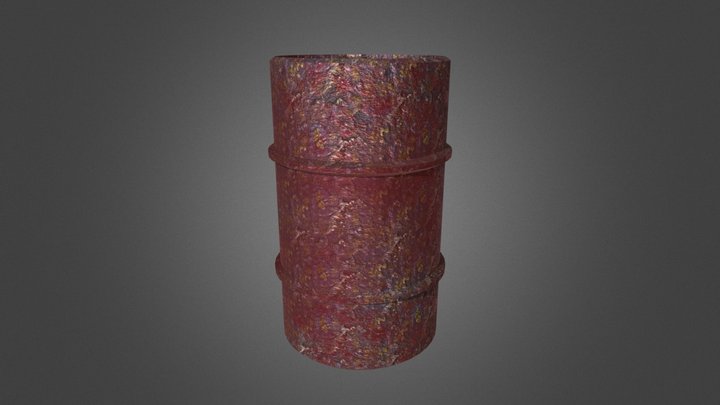 Steel Barrel 3D Model