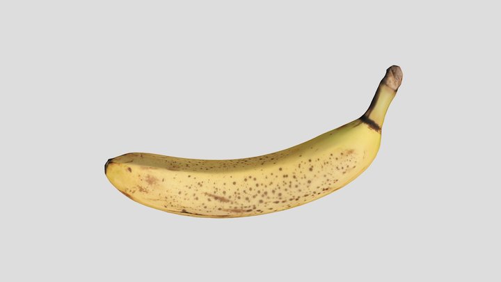 Banana (scaled, with additional formats) 3D Model