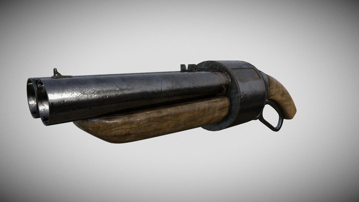 Realistic Scatter Gun 3D Model