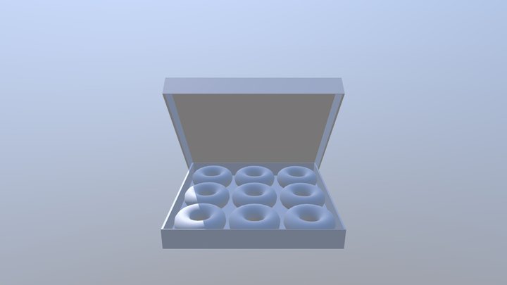 Donut Box 3D Model