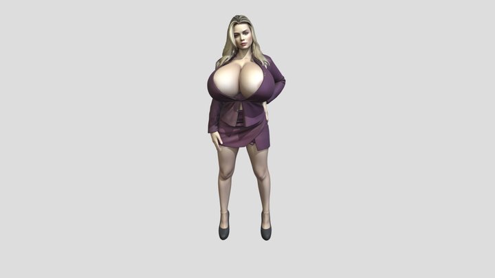 Plum Power Pose 3D Model