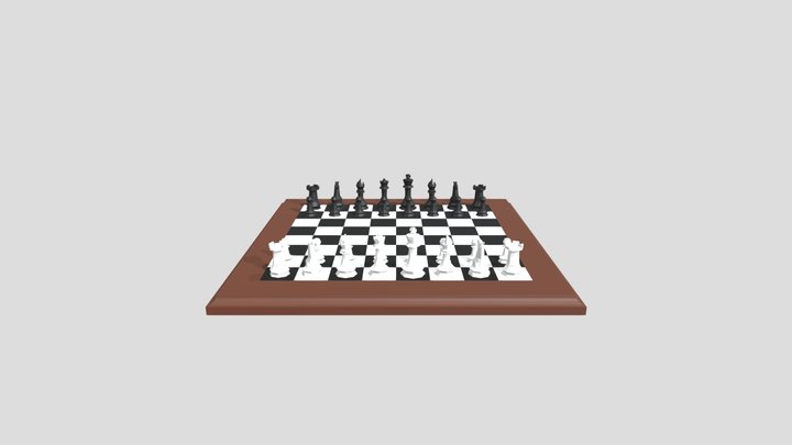 Chess Scene 3D Model