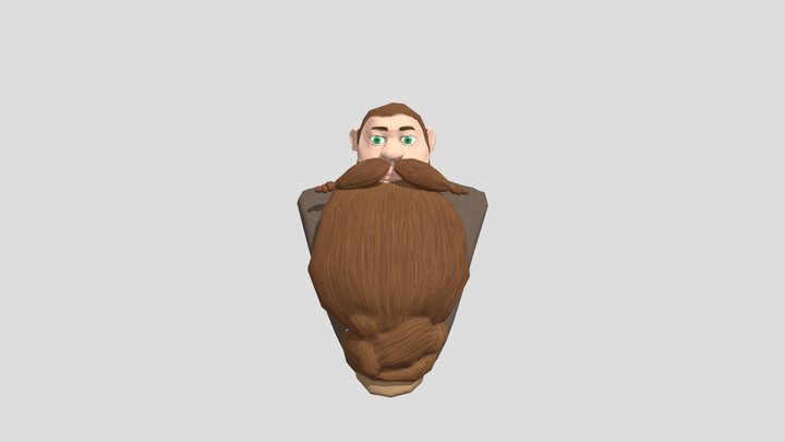 Stoick the Vast Head Bust 3D Model