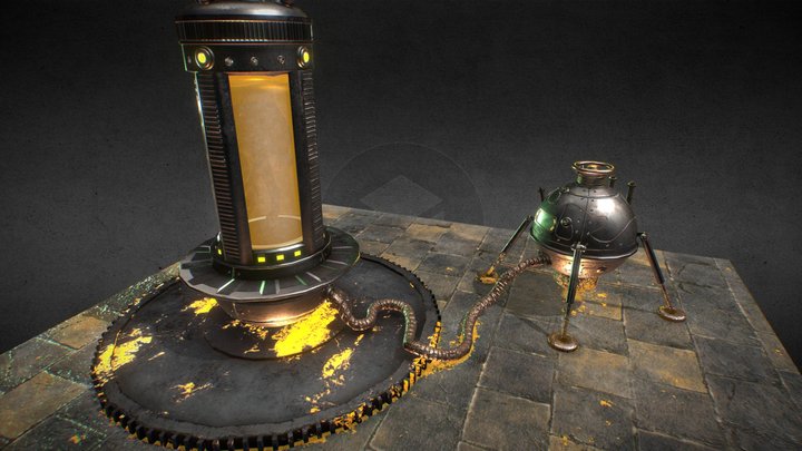 crazy scientist experiment 3D Model