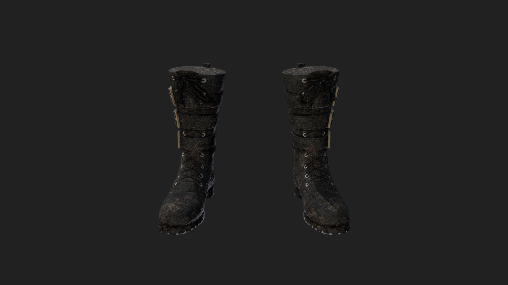 Frustration Muddy graduate PUBG Military Boots (Black) - 3D model by Skin-Tracker (@stairwave)  [2185f34]