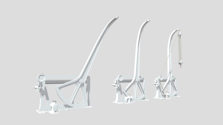 Titanic's Davits 3D Model