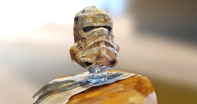 Cardboard Stormtrooper helmet 3D Model
