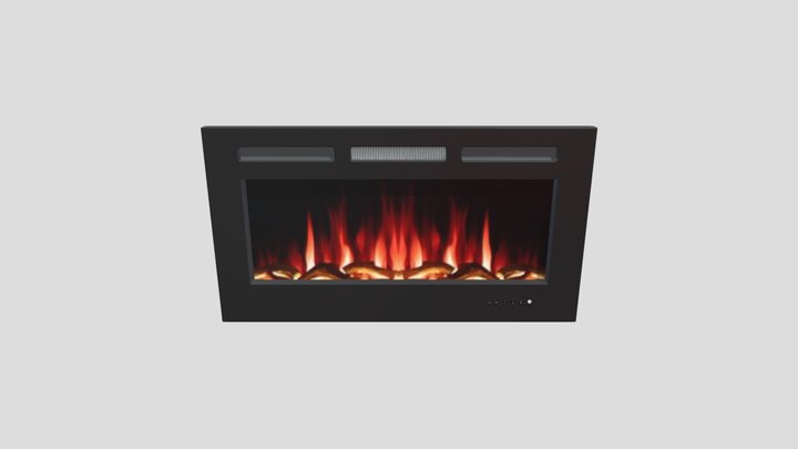 Aubagne Electric Fireplace 3D Model