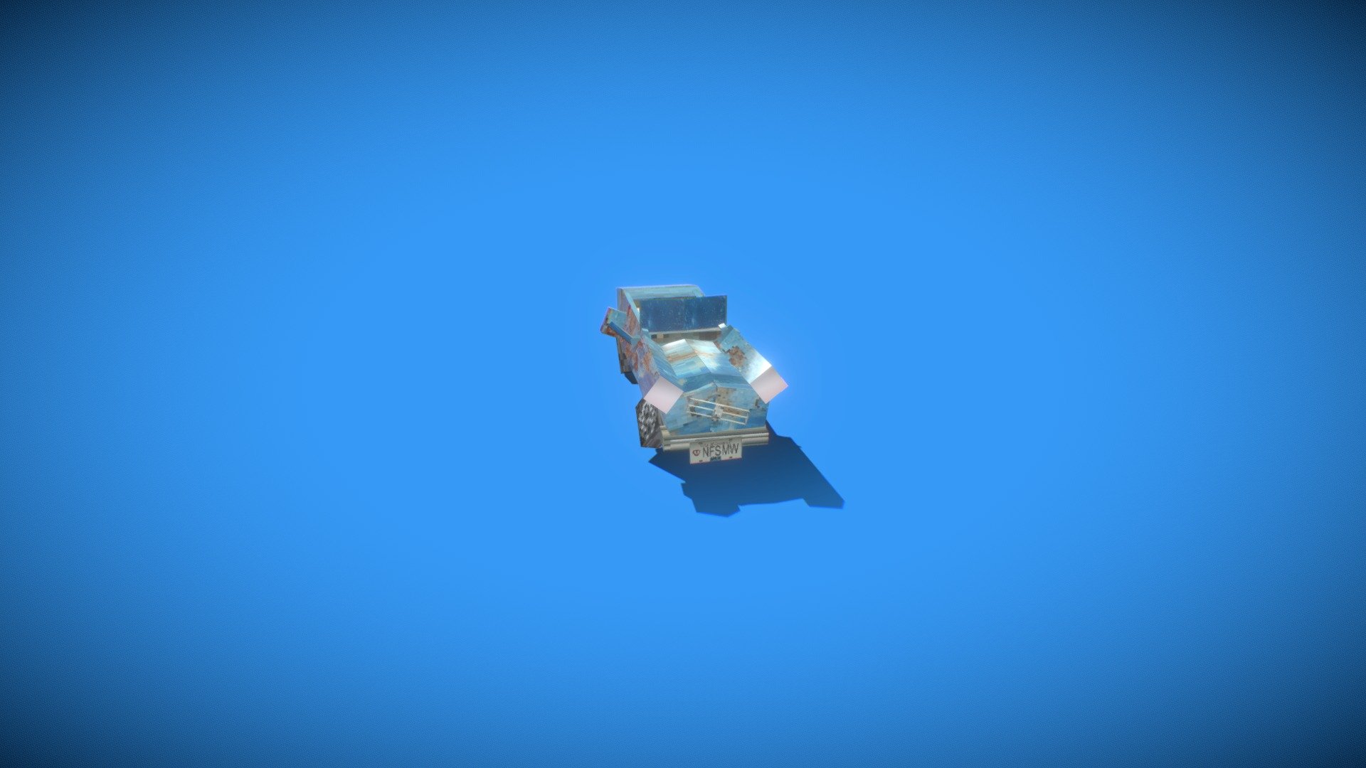 Old classic Rusty car low poly model - 3D model by Rezke (@Ruzkekek ...