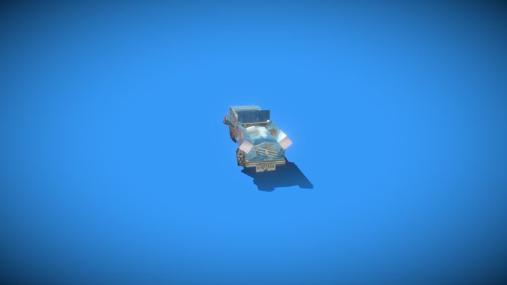 Old classic Rusty car low poly model 3D Model