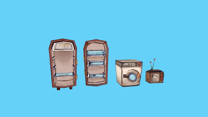 Flotsam props - devices 3D Model