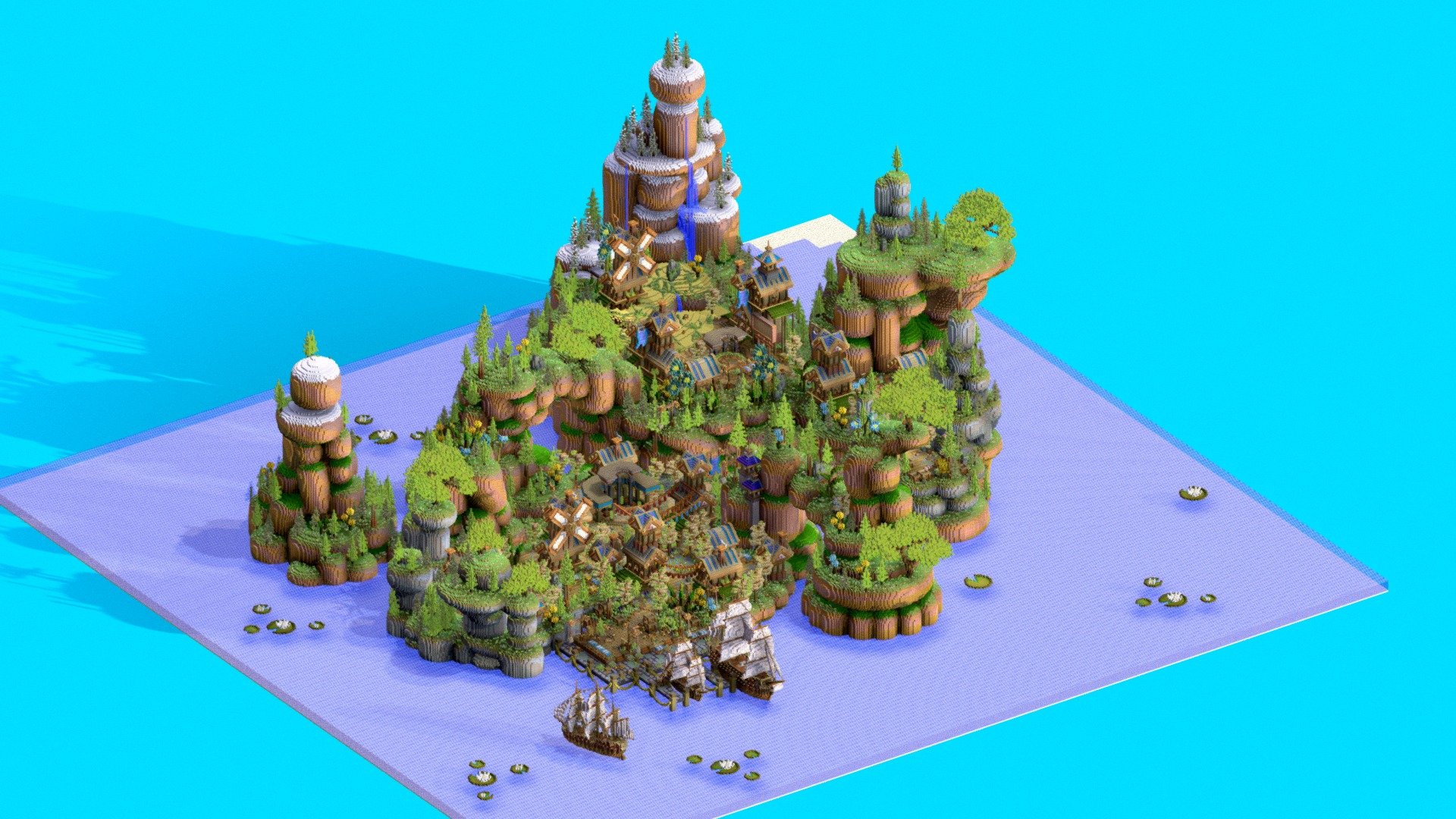 Medieval Multiple Biomes Spawn - 515x515 - 3D model by MinelcBuilder ...