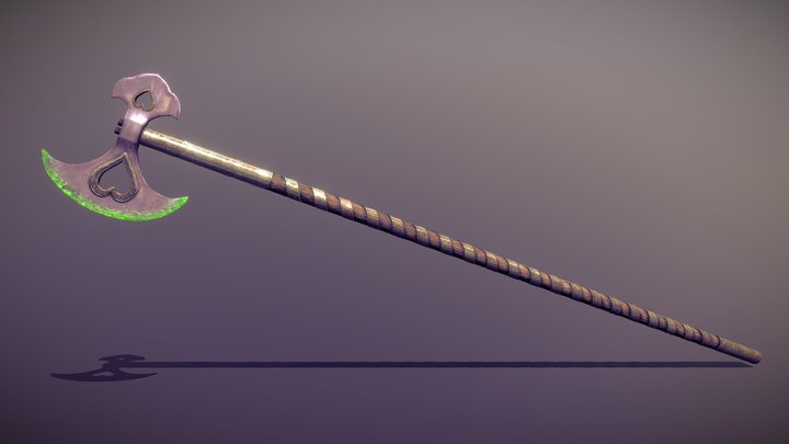 Mountaineer's Axe with heart-shaped holes 3D Model