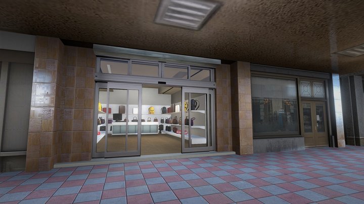 TW Street Handbag Shop 3D Model