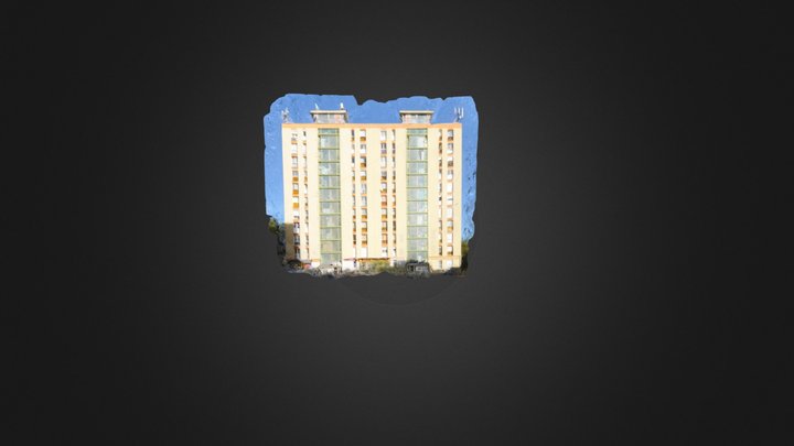 Pécsi tízemeletes (maszkolás nélkül) 3D Model