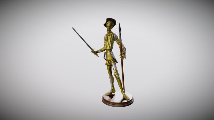 Statue of Don Quixote for 3D printing 3D Model
