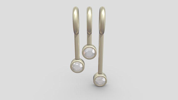 Dangle Diamond Charm 3D Model