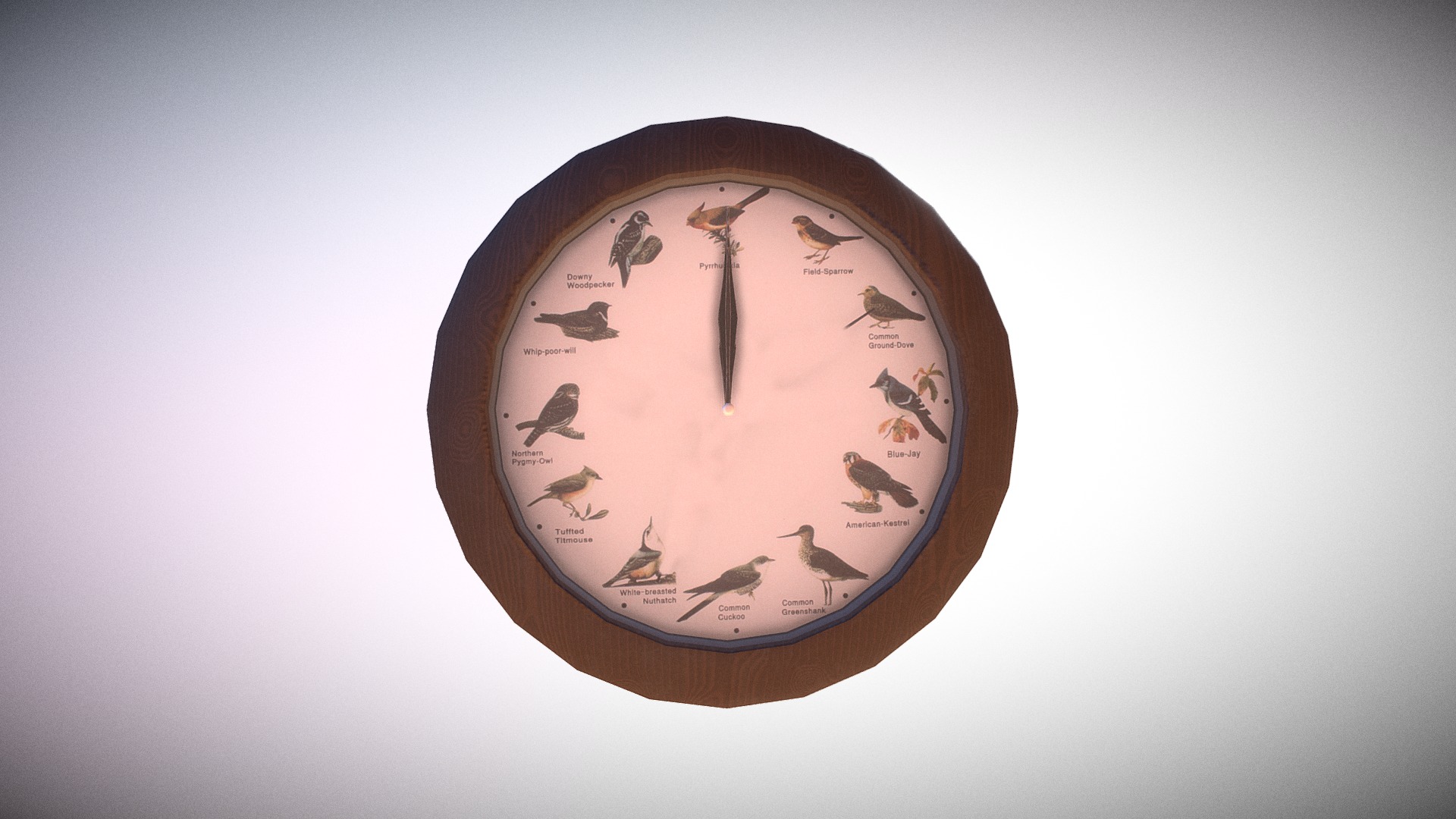 3D model Clock with bird - This is a 3D model of the Clock with bird. The 3D model is about a clock with a weather vane.