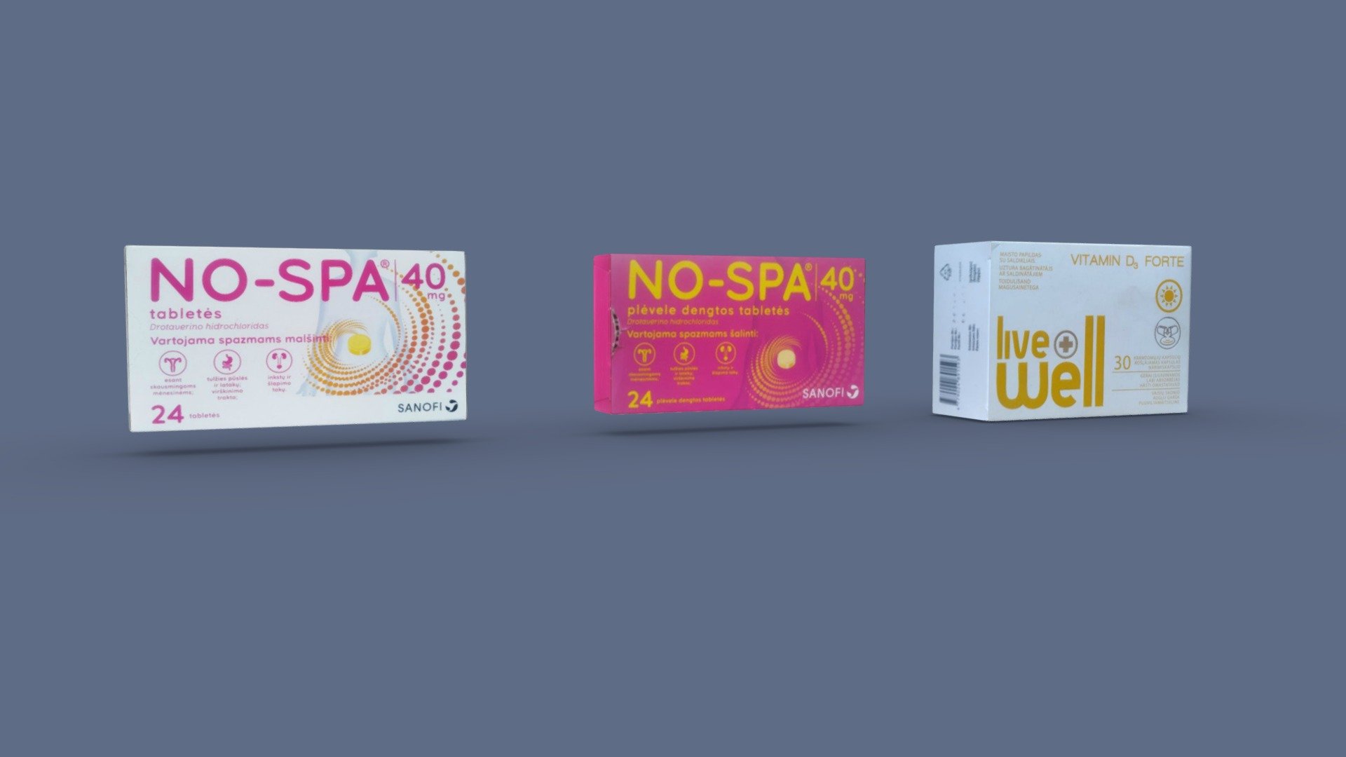 Three Pill Boxes