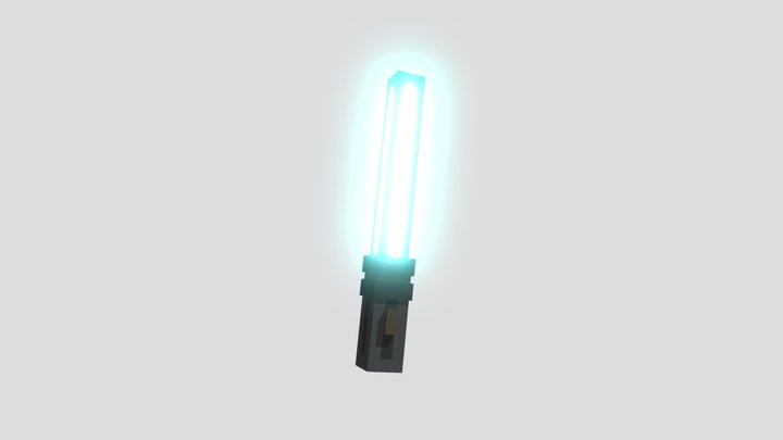 blue Lightsaber 3D Model
