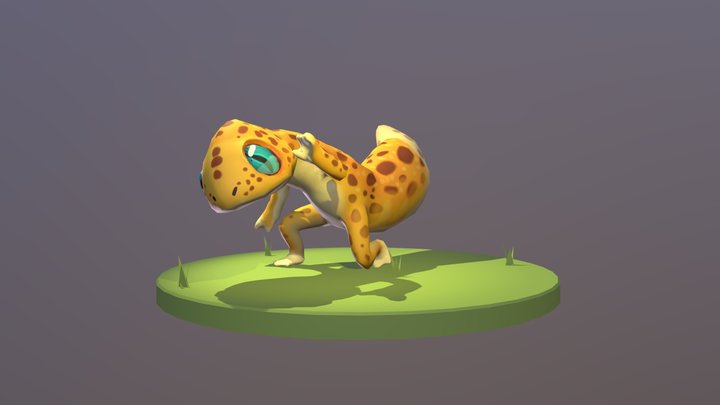 'Leopard Hunter' Gecko 3d Model 3D Model