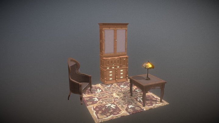 Room Victorian Style 3D Model