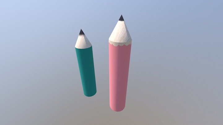 연필 3D Model