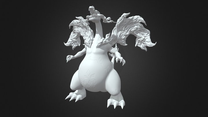 Pokemon - Mega Charizard X 3D model 3D printable