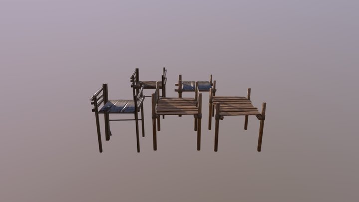 Junk Bridge Pieces 3D Model