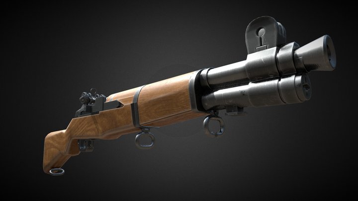 Stylized M1 Garand 3D Model