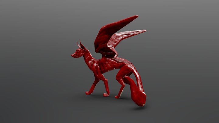 Winged Hound 3D Model