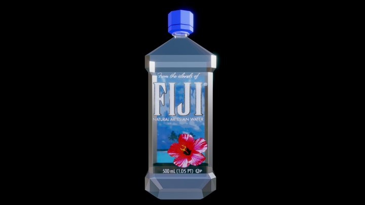 Fiji Water Bottle 3D Model