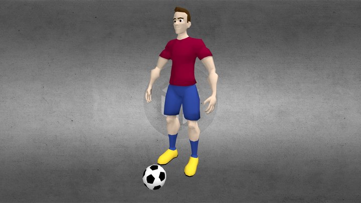 Soccer Player Character 3D Model