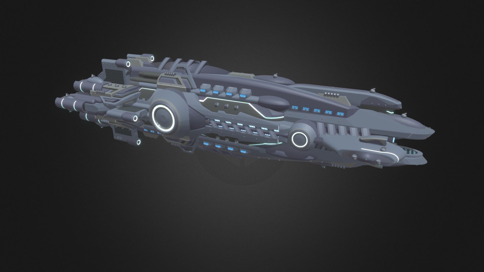 Side View Of A Huge Science Fiction Space Warship Like Halo Unsc Halcyon  Class Light Cruiser Pillar Of Autumn Within A Larger Environment Chibi  Anime Style, Science Fiction, Space, Technology PNG Transparent, image size:1920x1080