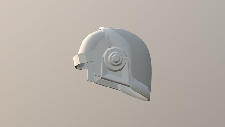 daft punk helmet gold – Kostenloses 3D-Modell STL