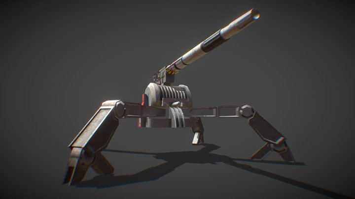 AV-7 anti Vehicle Cannon 3D Model