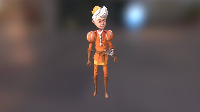 Candy Corn Prince With Face FBX 3D Model