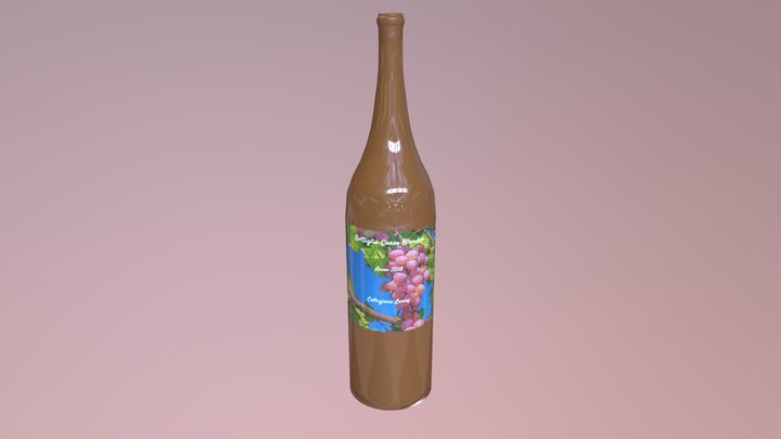 Bottiglia Di Vetro2 3D Model