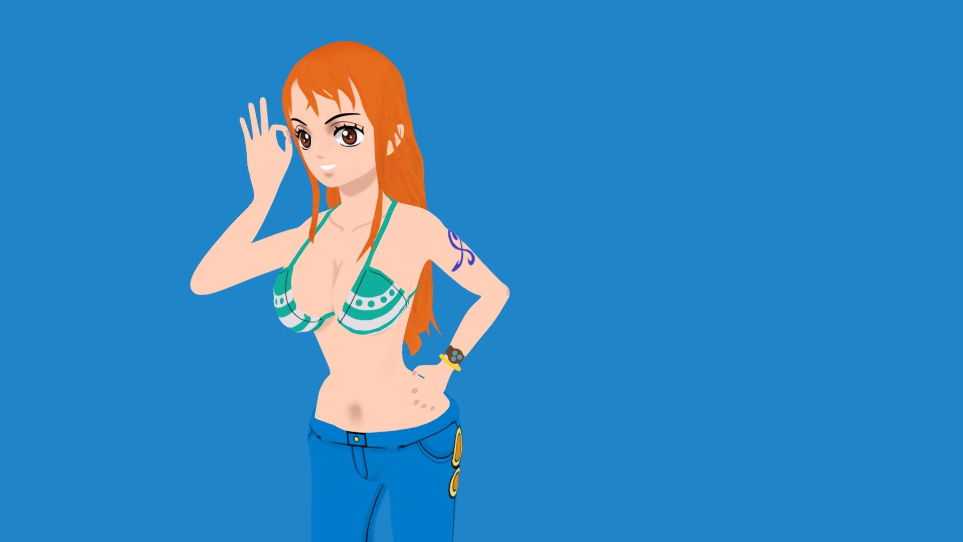 Nami from One Piece - 3D model by ShivaArts (@ShivaArts) [219775f]