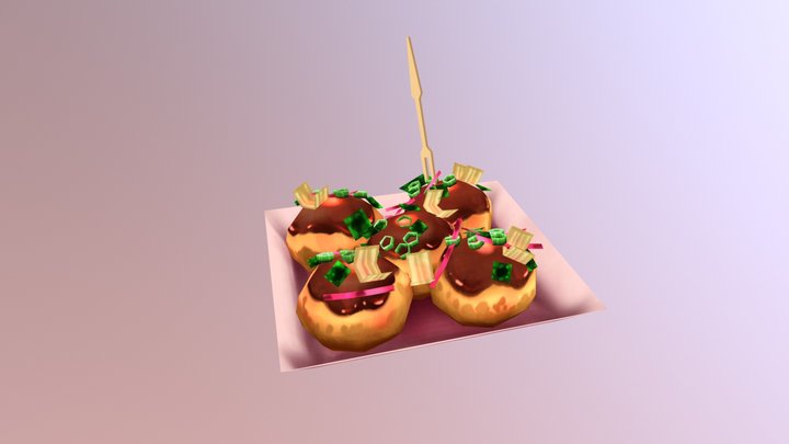 Takoyaki 3D Model