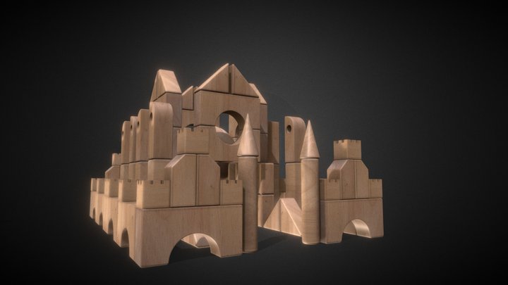 A7-Unit Block Castle 3D Model