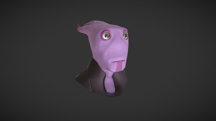 Alien Bust 3D Model