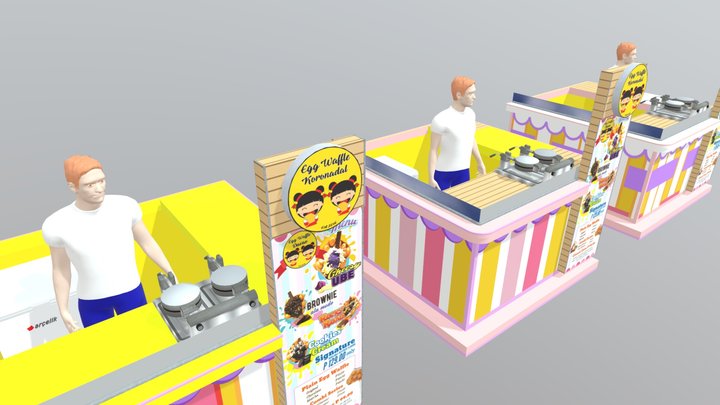 EGG WAFFLE DAVAO FOOD CARTS DESIGNS 3 3D Model