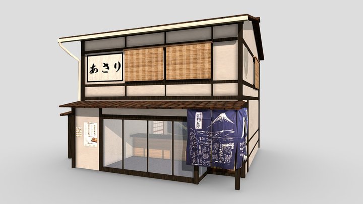 Kyoto Cityscene: Restaurant 3D Model