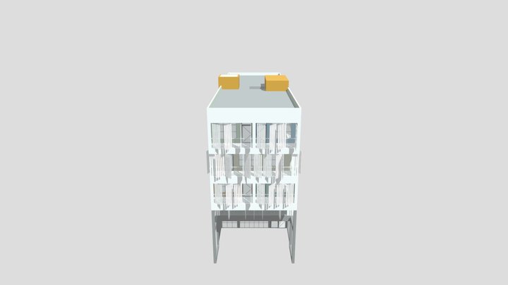 Building-model_ Single Stair_EXPOR 3D Model
