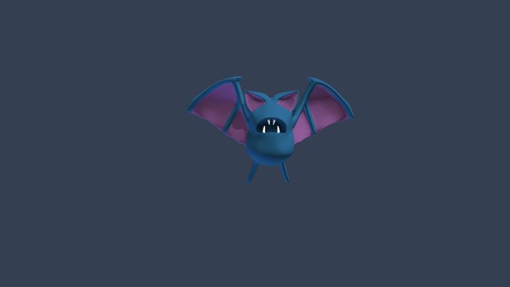 (FREE) Zubat - Rigged Pokemon + basic animation 3D Model