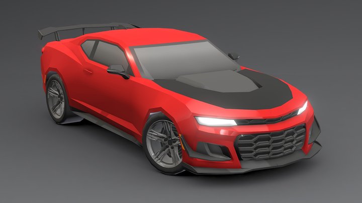 Chevrolet Camaro ZL1 2023 Low-poly 3D 3D Model